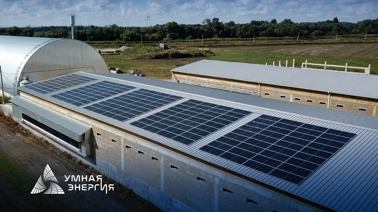 Солнечная электростанция для птицефабрики 100 квт