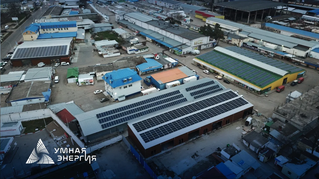 Солнечная электростанция для центра коммерции – 457 кВт