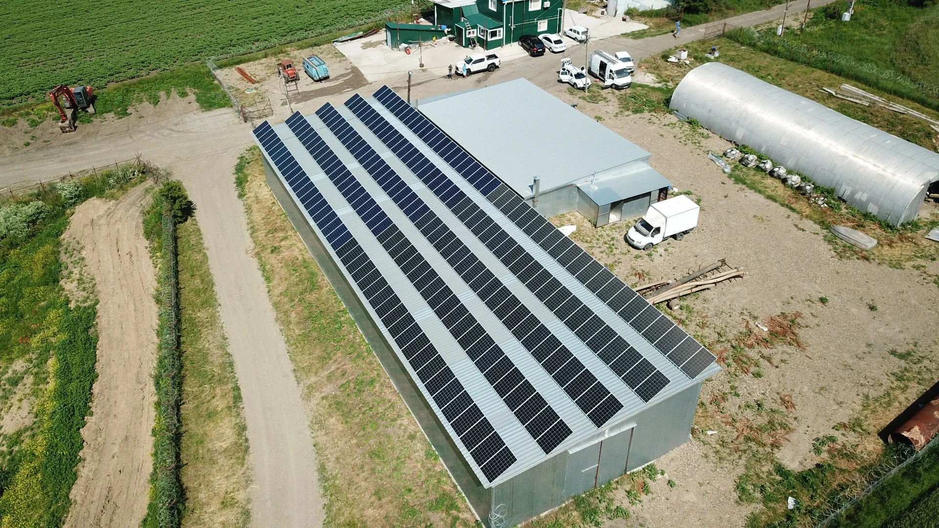 Солнечная электростанция на 63 кВт для форелевой фермы